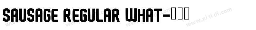Sausage Regular What字体转换
